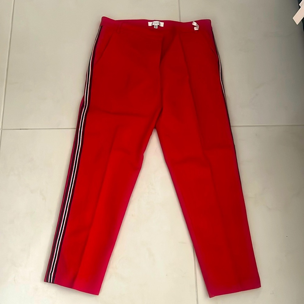 Red Striped Ovi Pant